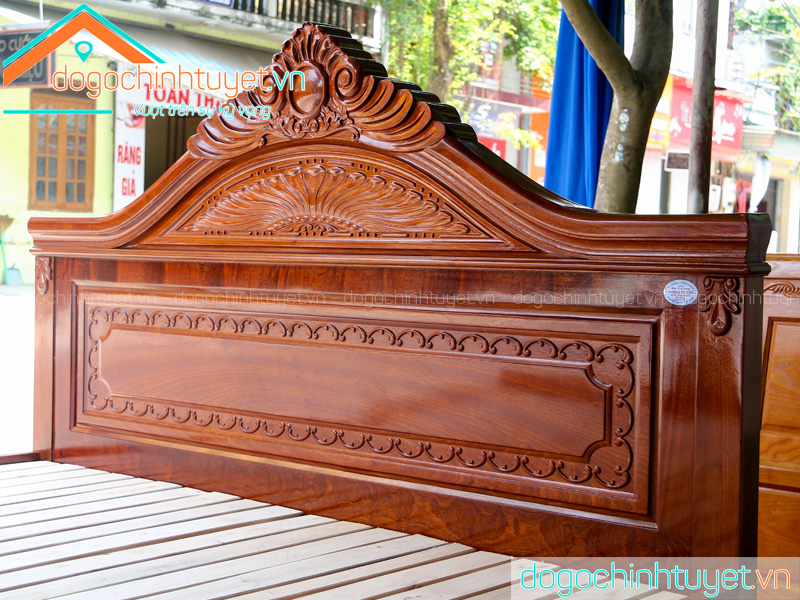 Giường gỗ lát Nam Phi